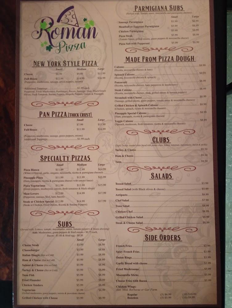 Roman Pizza Italian Restaurant Menu image 3